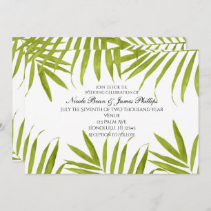Feuilles tropicaux Été Élégant Mariage Invitations