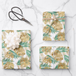 Feuilles tropicaux Gold & Green