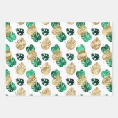 Feuilles tropicaux Gold & Green (Devant 3)
