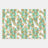 Feuilles tropicaux Gold & Green (Devant)