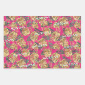 Feuilles tropicaux Gold/Green, Nom personnalisé, 3 (Devant 3)