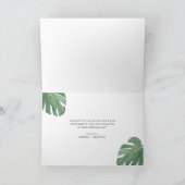 Feuilles tropicaux | Merci vert et blanc (Intérieur)