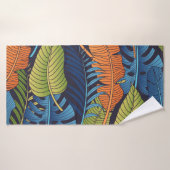 Feuilles tropicaux, motif sans couture fleurie. (Serviette de bain)