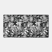 Feuilles tropicaux noirs et blancs modernes (Recto)