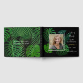 Feuilles tropicaux Photo Funérailles Livre d'or (Complet)