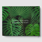 Feuilles tropicaux Photo Funérailles Livre d'or (Verso)