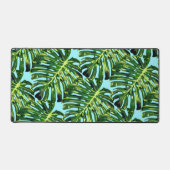Feuilles tropicaux sur Blue Sky Desk Mat (Recto)