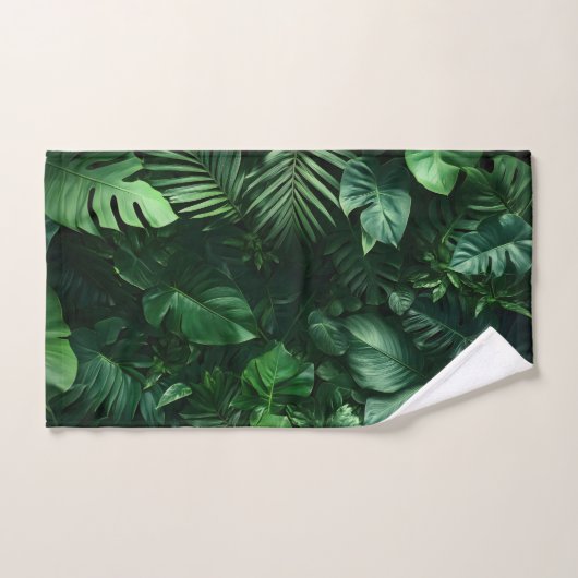 Feuilles tropicaux verdoyants (Serviette à main)