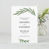 Feuilles Verdure Aquarelle Enregistrer La Carte Da (Debout devant)