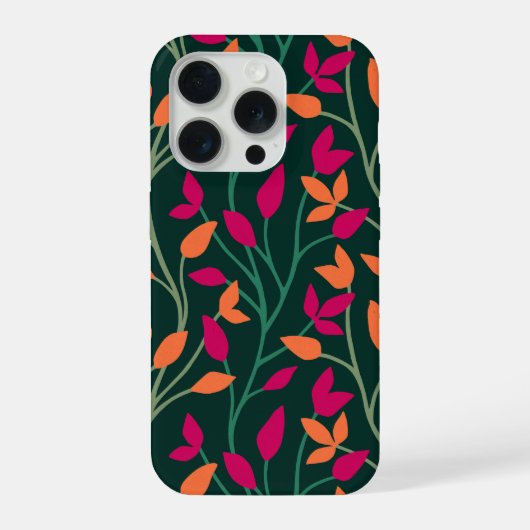 Feuilles vert foncé botaniques dans un style audac (Verso)