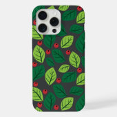 Feuilles Vertes, Baies Rouges, Motif De Feuilles (Verso)