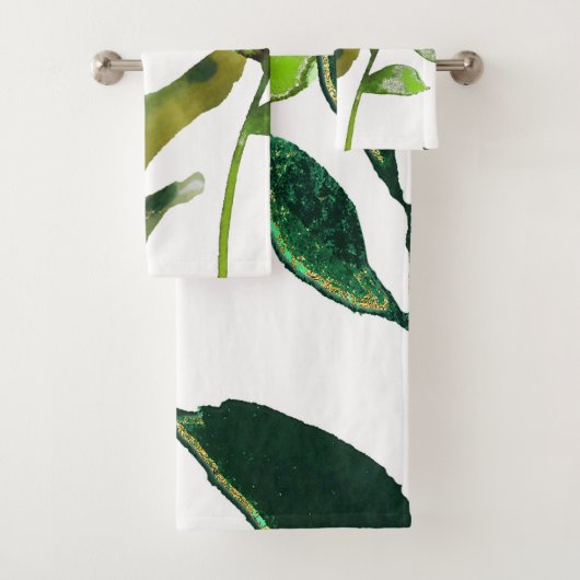 Feuilles Vertes Botaniques Minimales Simples (En situation)
