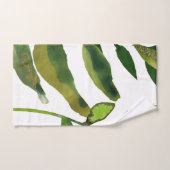 Feuilles Vertes Botaniques Minimales Simples (Serviette à main)