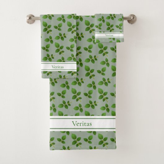 Feuilles vertes chic sur vert laurier (En situation)