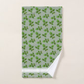 Feuilles vertes chic sur vert laurier (Serviette à main)