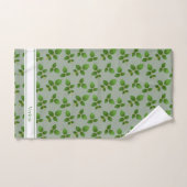Feuilles vertes chic sur vert laurier (Serviette à main)