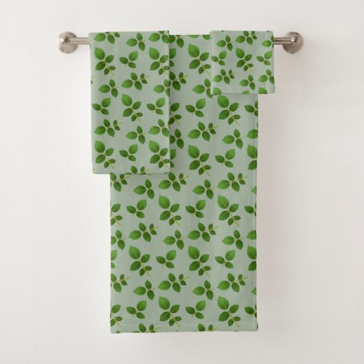 Feuilles vertes chic sur vert laurier (En situation)