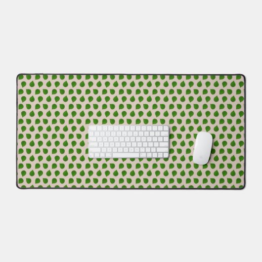 Feuilles vertes d'arbre de jade sur beige (Clavier et souris)