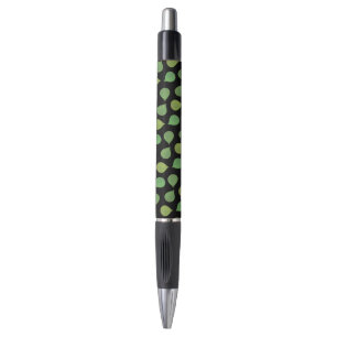 Feuilles vertes de Jade Tree sur stylo à encre noi
