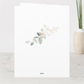 Feuilles vertes et dorées aquarelle Merci (Dos)