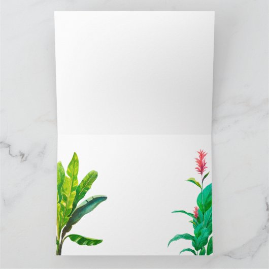 Feuilles Vertes et Rouges Merci (Intérieur)