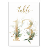 Feuilles Vertes Or Table 13, Numéro de Table (Par défaut)