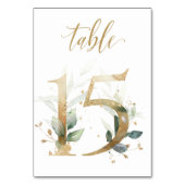 Feuilles Vertes Or Table 15, Numéro de Table (Par défaut)