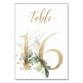 Feuilles Vertes Or Table 16, Numéro de Table (Par défaut)