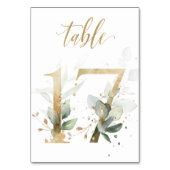 Feuilles Vertes Or Table 17, Numéro de Table (Par défaut)