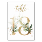 Feuilles Vertes Or Table 18, Numéro de Table (Par défaut)