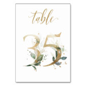Feuilles Vertes Or Table 35, Numéro de Table (Par défaut)