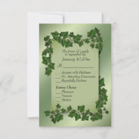 Feuilles Vertes RSVP avec Choix d'Entrées