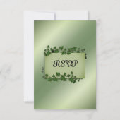 Feuilles Vertes RSVP avec Choix d'Entrées (Dos)