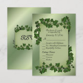 Feuilles Vertes RSVP avec Choix d'Entrées (Devant / Derrière)