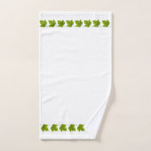 Feuilles vertes sur blanc (Serviette à main)