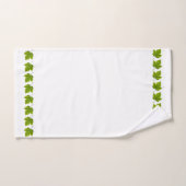 Feuilles vertes sur blanc (Serviette à main)