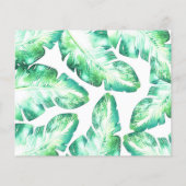 Feuilles Vertes Tropicales Mariage Photo Enregistr (Dos)