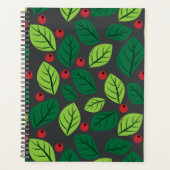 Feuilles verts, Berries Rouges, Motif Des Feuilles (Devant)