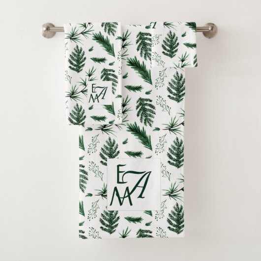 Feuilles verts de la forêt de Monogrammes Nouveaux (En situation)