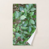 Feuilles verts du jardin peint (Serviette à main)