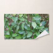 Feuilles verts du jardin peint (Serviette à main)
