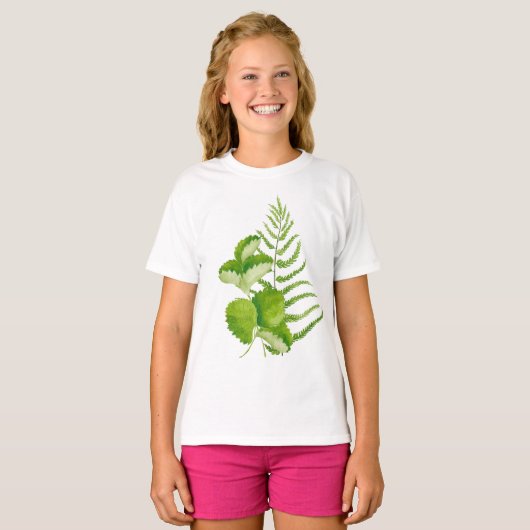 Feuilles verts en T-shirt (Devant entier)