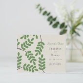 Feuilles verts Enregistrer les cartes Date (Debout devant)