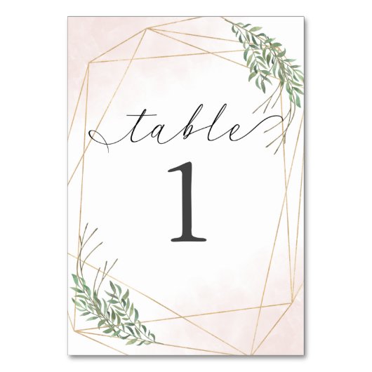 Feuilles verts et numéro de table blanche (Par défaut)