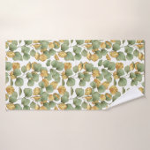 Feuilles verts et or. Motif (Serviette de bain)