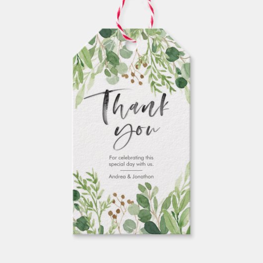 Feuilles verts merci pour les étiquettes (Devant)