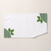 Feuilles verts modernes sur blanc (Serviette à main)