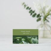 feuilles verts, nature, carte de visite contempora (Debout devant)