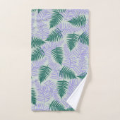 Feuilles verts pourpre  rétro les années 70 Fleur  (Serviette à main)