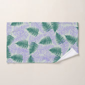 Feuilles verts pourpre  rétro les années 70 Fleur  (Serviette à main)